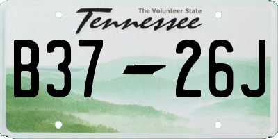 TN license plate B3726J