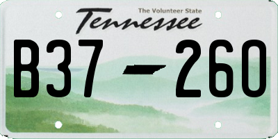 TN license plate B3726O