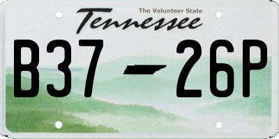 TN license plate B3726P