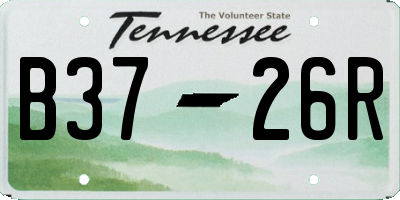 TN license plate B3726R