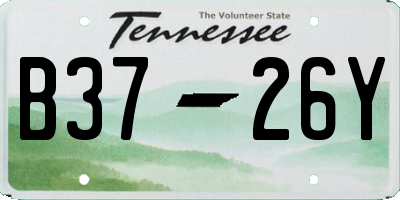 TN license plate B3726Y