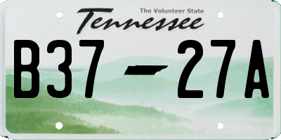 TN license plate B3727A