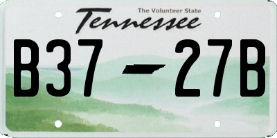 TN license plate B3727B