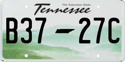 TN license plate B3727C