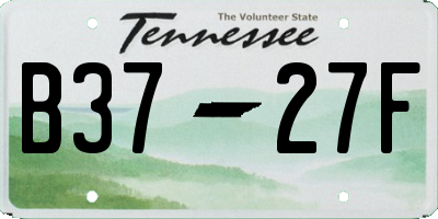 TN license plate B3727F