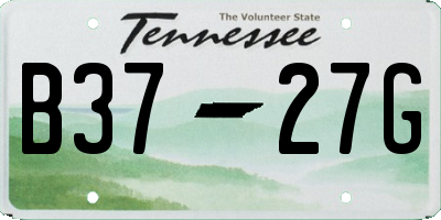 TN license plate B3727G