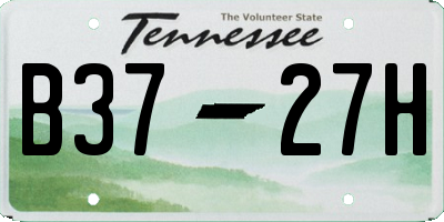 TN license plate B3727H