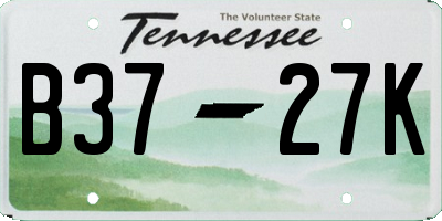 TN license plate B3727K