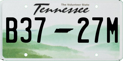 TN license plate B3727M