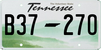 TN license plate B3727O