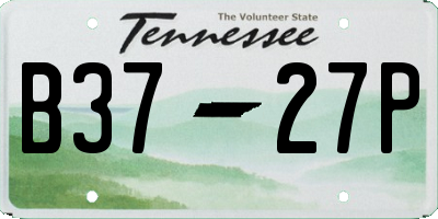TN license plate B3727P