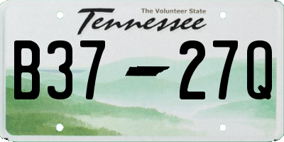 TN license plate B3727Q