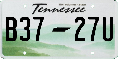 TN license plate B3727U