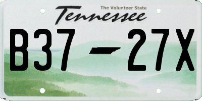 TN license plate B3727X