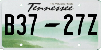 TN license plate B3727Z