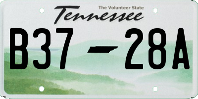 TN license plate B3728A