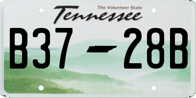 TN license plate B3728B