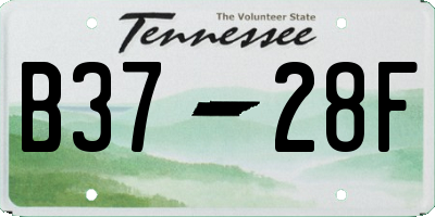 TN license plate B3728F