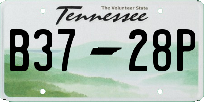 TN license plate B3728P
