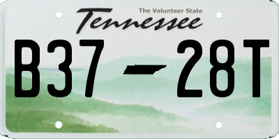 TN license plate B3728T