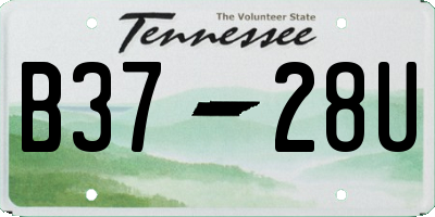 TN license plate B3728U