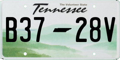 TN license plate B3728V