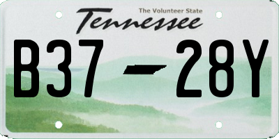 TN license plate B3728Y