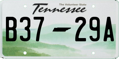 TN license plate B3729A