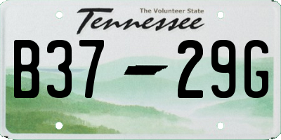 TN license plate B3729G