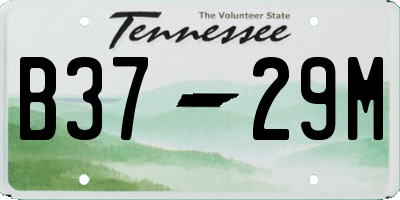 TN license plate B3729M