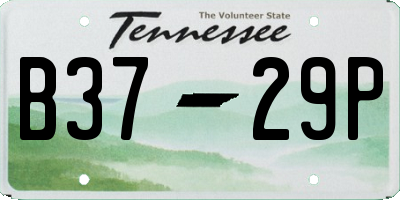 TN license plate B3729P