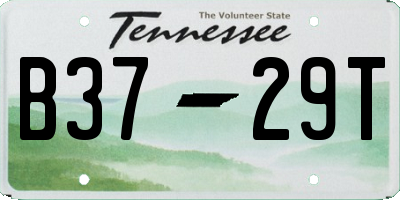 TN license plate B3729T