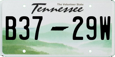 TN license plate B3729W