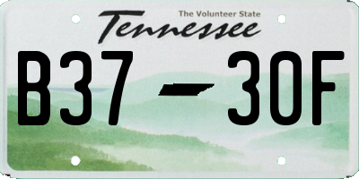 TN license plate B3730F