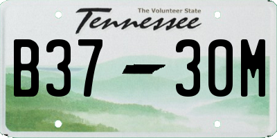 TN license plate B3730M