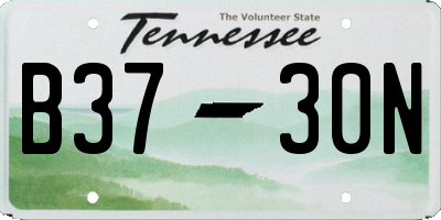 TN license plate B3730N