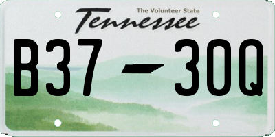 TN license plate B3730Q