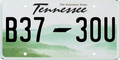 TN license plate B3730U