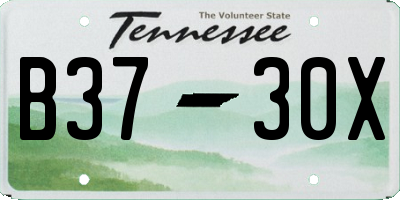 TN license plate B3730X