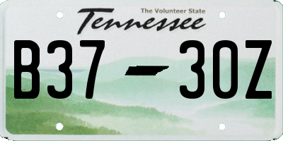 TN license plate B3730Z