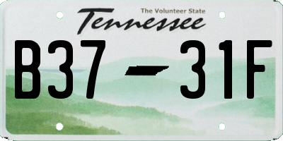 TN license plate B3731F