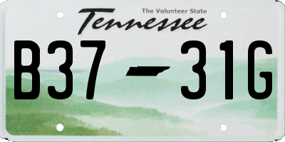TN license plate B3731G