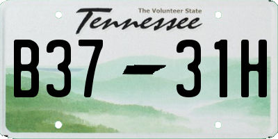 TN license plate B3731H
