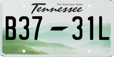 TN license plate B3731L