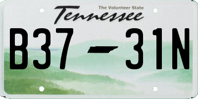TN license plate B3731N