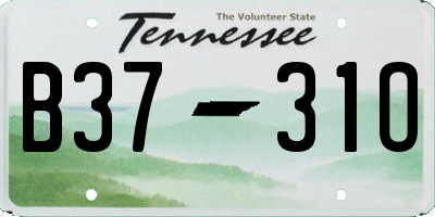TN license plate B3731O