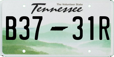 TN license plate B3731R