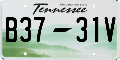 TN license plate B3731V