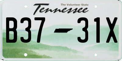TN license plate B3731X