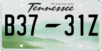 TN license plate B3731Z